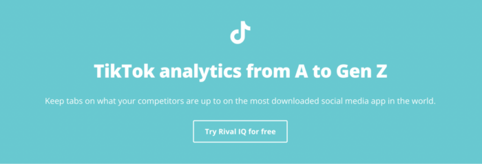 Rival IQ 的 TikTok 分析工具提供 14 天免费试用。
